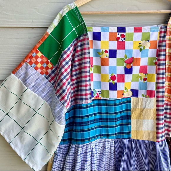 Handmade Quilted Patchwork Plaid Dress SKU 05276 - Picture 7 of 16